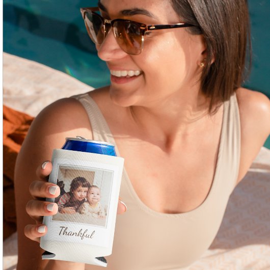 Polaroid Style Foto - Dankbaar & Gezegend Blikjeskoeler
