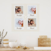 Polaroid Style Foto Poster - Dankbaar & Gezegend (Keuken)