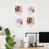 Polaroid Style Foto Poster - Dankbaar & Gezegend (Thuiskantoor)