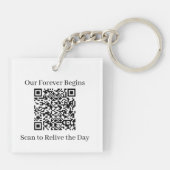 Polaroid Style Wedding Favor Keychain (Achterkant)