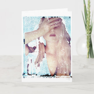 Polaroid Transfer Girl Greeting Card Blank Inside  Kaart