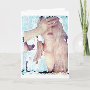 Polaroid Transfer Meisje Wenskaart Blank Binnen  Kaart