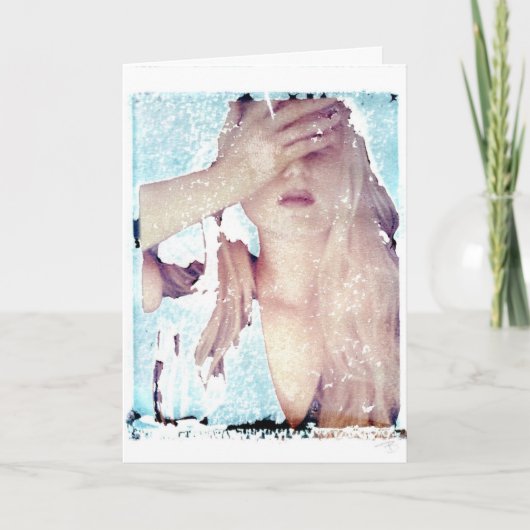 Polaroid Transfer Meisje Wenskaart Blank Binnen Kaart (Voorkant)