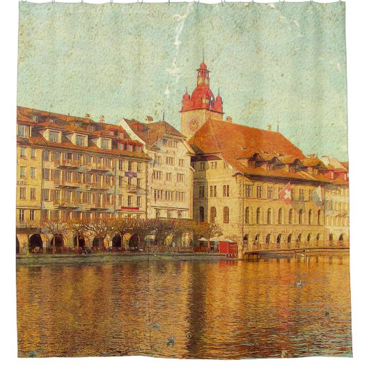Polaroids from Lucerne Douchegordijn (Voorkant)