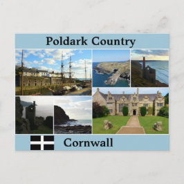 Poldark Country Cornwall Fotocollage Briefkaart