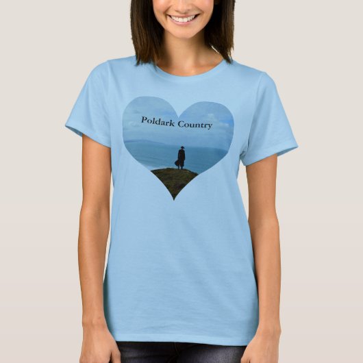 Poldark Country Foto Hart Cornwall Engeland T-shirt (Voorkant)