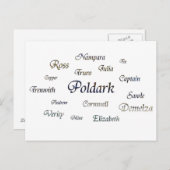Poldark Names Briefkaart (Voorkant / Achterkant)