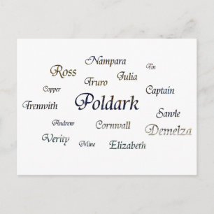 Poldark Names Briefkaart