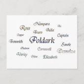 Poldark Names Briefkaart (Voorkant)