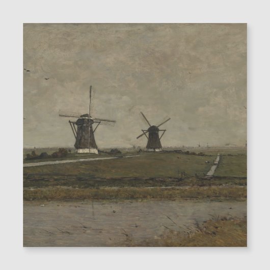 Polder met molens in de buurt van Overschie (Voorkant)