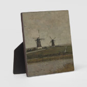 Polder met molens in de buurt van Overschie Fotoplaat (Voorkant)