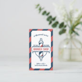 Pole  Barber Shop Visitekaartje (Staand voorkant)