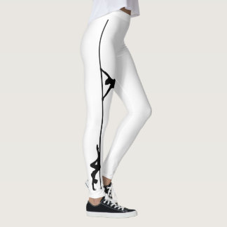 Pole Dance Black & White-Leggings met Silhouette Leggings