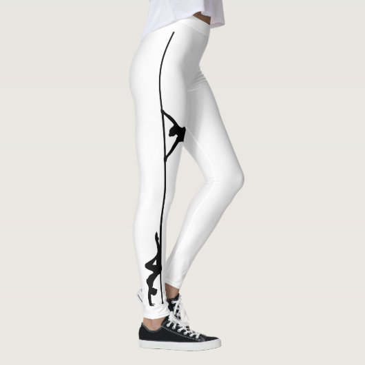 Pole Dance Black & White-Leggings met Silhouette Leggings (Rechts)