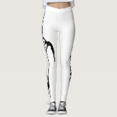 Pole Dance Black & White-Leggings met Silhouette Leggings (Voorkant)