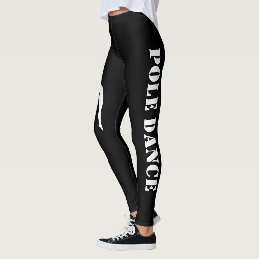 Pole Dance Black & White-Leggings met Silhouette Leggings (Links)