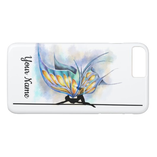 Pole Dance Butterfly met Wings Custom Name Case-Mate iPhone Case (Achterkant (Horizontaal))