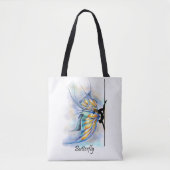 Pole Dance Butterfly Pose with Butterfly Wings Bag Tote Bag (Voorkant)