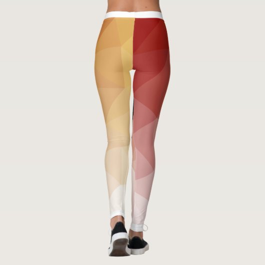 Pole Dance en Fitness Red en Oranje Leggings (Achterkant)
