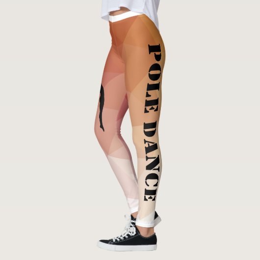 Pole Dance en Fitness Red en Oranje Leggings (Links)
