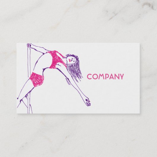 pole danse BUSINESS CARD Visitekaartje (Achterkant)