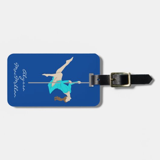 Pole Fitness Bagagelabel (Voorkant horizontaal)