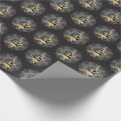 Pole Fitness Bloem Mandala Wit Mat Zwart Cadeaupapier (Hoek)