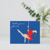 Pole Fitness Briefkaart (Staand voorkant)
