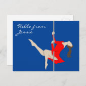 Pole Fitness Briefkaart (Voorkant / Achterkant)