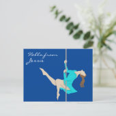 Pole Fitness Briefkaart (Staand voorkant)