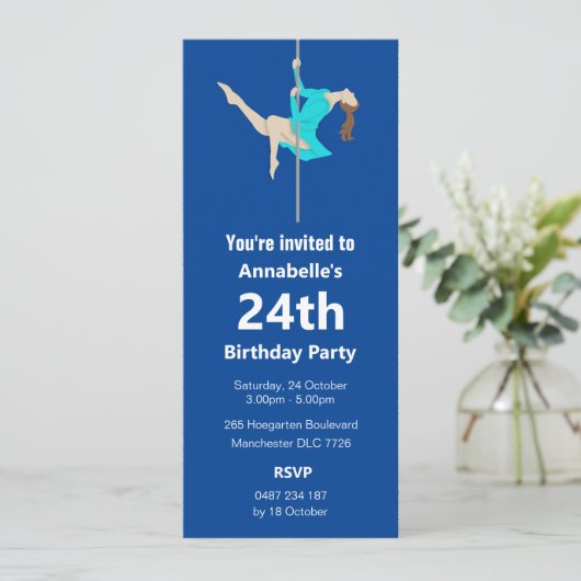 Pole Fitness Kaart (Staand voorkant)