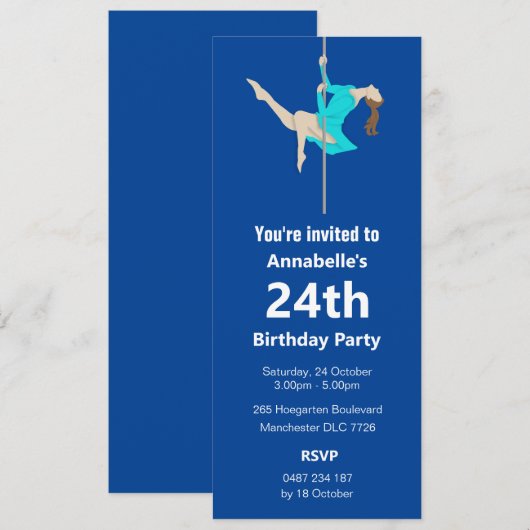 Pole Fitness Kaart (Voorkant / Achterkant)