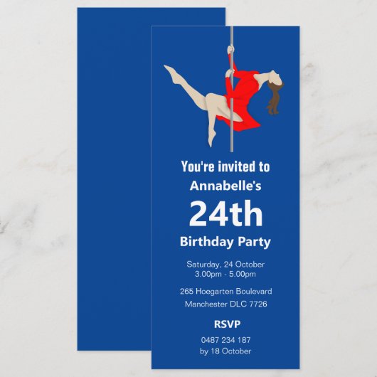 Pole Fitness Kaart (Voorkant / Achterkant)