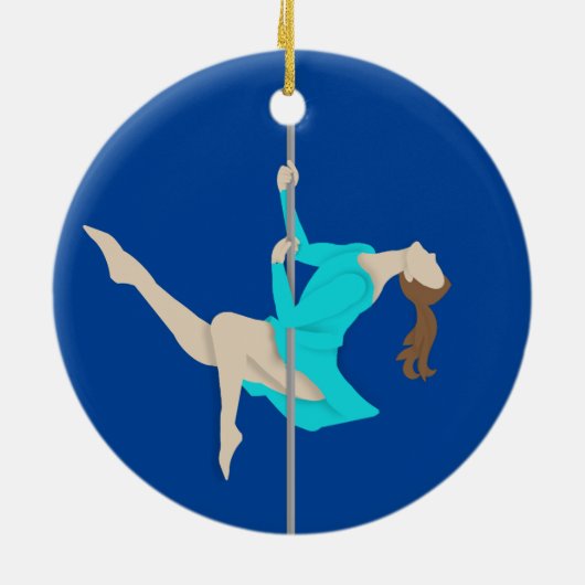 Pole Fitness Keramisch Ornament (Achterkant)