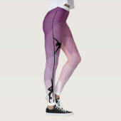 Pole Fitness Paarse en roze Leggings (Rechts)