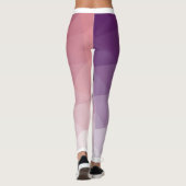 Pole Fitness Paarse en roze Leggings (Achterkant)