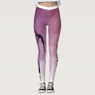Pole Fitness Paarse en roze Leggings