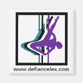 Pole Fitness Silhouet Magneet (Voorkant)