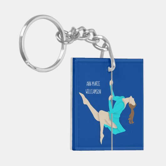 Pole Fitness Sleutelhanger (Voorkant Links)