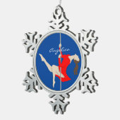 Pole Fitness Tin Sneeuwvlok Ornament (Rechts)