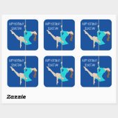 Pole Fitness Vierkante Sticker (Vel)