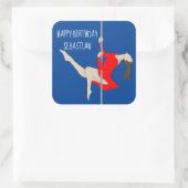 Pole Fitness Vierkante Sticker (Tas)