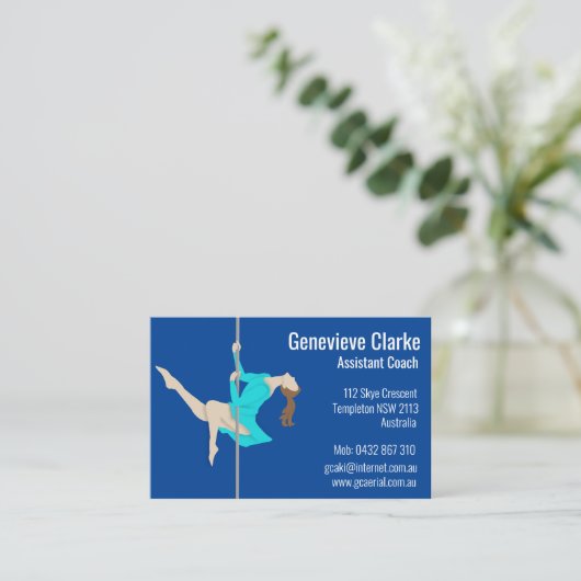 Pole Fitness Visitekaartje (Staand voorkant)