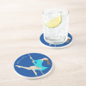 Pole Fitness Zandsteen Onderzetter (Zijkant)