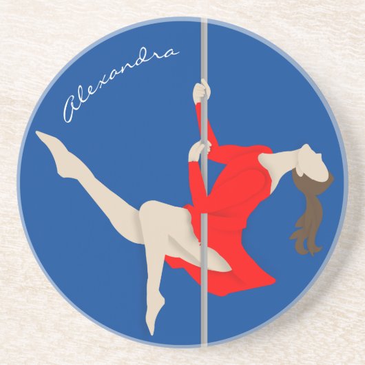 Pole Fitness Zandsteen Onderzetter (Voorkant)