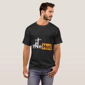 Pole Hub Lineman Line Worker Utility Pole Funny Li T-shirt (Voorkant volledig)