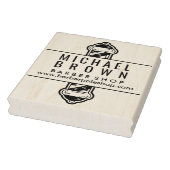 Pole Modern Simple Elegant Barber Rubberstempel (Stempel)