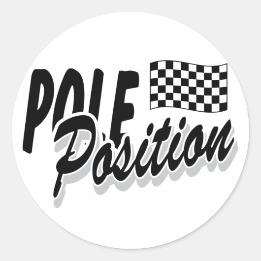 Pole Position Ronde Sticker (Voorkant)