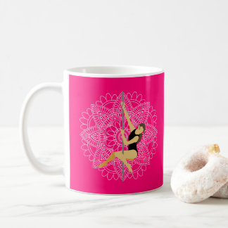 Pole Sport Dance Flower Mandala Aangepaste naam Koffiemok