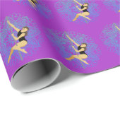 Pole Sport Dance Mandala Bloem Groen Blauw Paars Cadeaupapier (Rol Hoek)